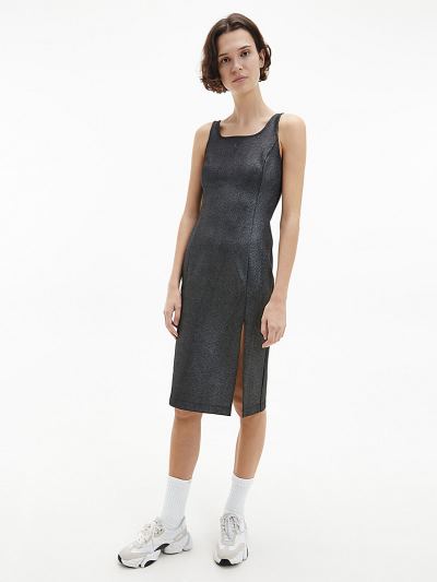 Calvin Klein Ruhák HU729893 | Calvin Klein Milano Jersey Bodycon Női Ruha Fekete